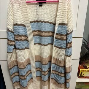 Forever 21 Multicolor Striped Cardigan